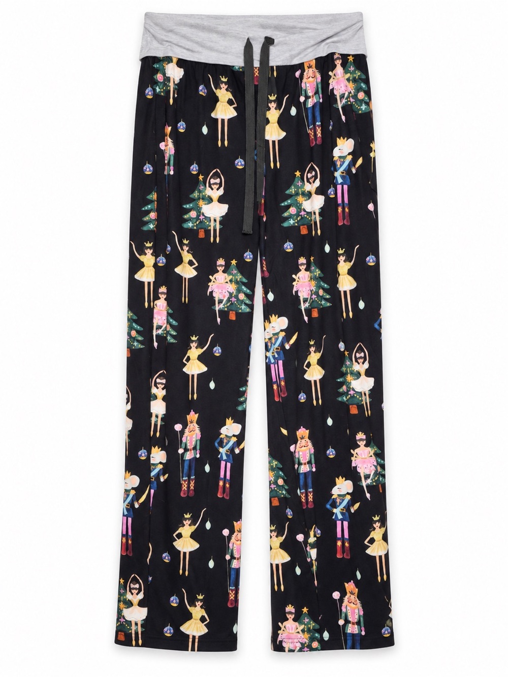 SHESHOW M Black Nutcracker Ballet Christmas Pajama Pants NWT